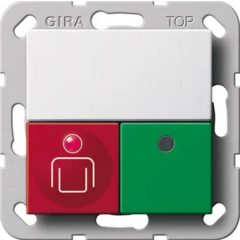   GIRA 290203 hívó és jelenlét gombrendszer 55 | Alapértelmezett | tiszta fehér fényes