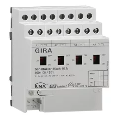   GIRA 100400 KNX kapcsolóaktor kézi működtetéssel 16 A | 4-csatornás