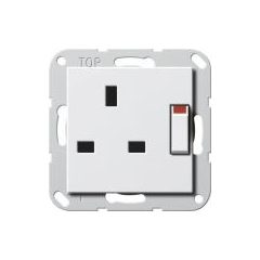   GIRA 277803 nemzetközi aljzatrendszer 55 | GB, kapcsoló, érintésvédelem | tiszta fehér fényes