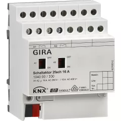   GIRA 104000 KNX kapcsolóaktor kézi vezérléssel 16 A | 2 kimenetes