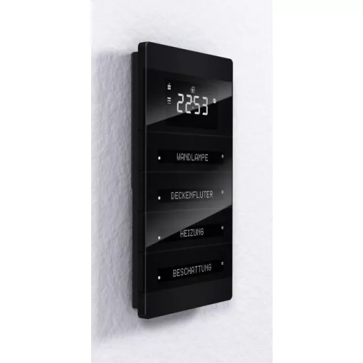 ENERTEX 1157-01-sw KNX szobavezérlő | Prémium | fekete eloxált