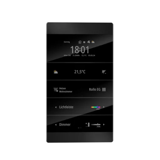 ENERTEX 1177-01-sw KNX szobavezérlő MeTa² | Prémium | fekete eloxált