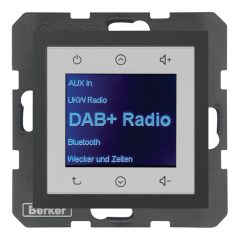   BERKER 30841606 UP Radio Touch S.1/B.3/B.7 | DAB+, Bluetooth | antracit