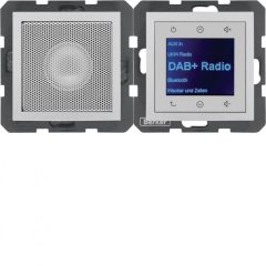   BERKER 30801404 UP rádiókészülék S.1/B.3/B.7 | DAB+, Mono, Bluetooth | alumínium matt