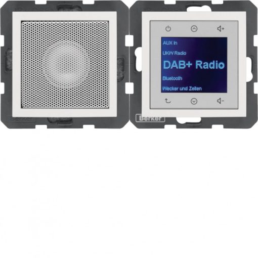 BERKER 30808989 UP rádiókészülék S.1/B.3/B.7 | DAB+, Mono, Bluetooth | poláris fehér fényes