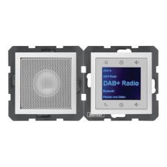   BERKER 30809909 UP rádiókészülék S.1/B.3/B.7 | DAB+, Mono, Bluetooth | poláris fehér matt