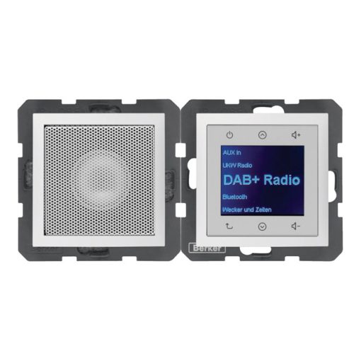 BERKER 30809909 UP rádiókészülék S.1/B.3/B.7 | DAB+, Mono, Bluetooth | poláris fehér matt