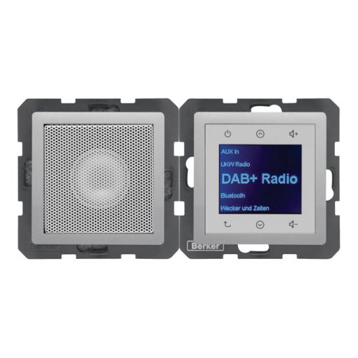 BERKER 30806084 UP rádiókészülék Q.1/Q.3 | DAB+, Mono, Bluetooth | alumínium bársony