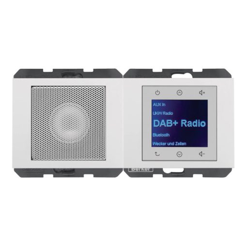 BERKER 30807009 UP rádiókészülék K.1/K.5 | DAB+, Mono, Bluetooth | poláris fehér fényes