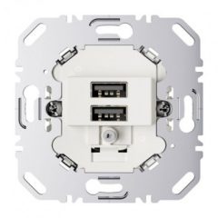   BERKER 260209 USB aljzat | USB A/A, 3,0 A | poláris fehér matt