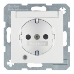   BERKER 41108989 SCHUKO aljzat S/B | Jelzőlámpa, érintésvédelem | poláris fehér fényes