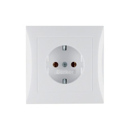 BERKER 47428989 SCHUKO aljzat komplett S.1/B.3/B.7 | 1-szeres | poláris fehér fényes