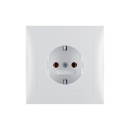 BERKER 47429909 SCHUKO aljzat komplett S.1/B.3/B.7 | 1-szeres | poláris fehér matt