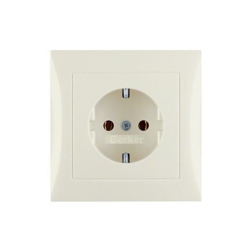 BERKER 47428982 SCHUKO aljzat komplett S.1/B.3/B.7 | 1-szeres | Fehér fényes