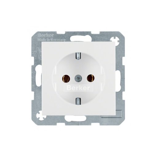 BERKER 41431909 SCHUKO aljzat S/B | Csavarkapcsok | poláris fehér matt