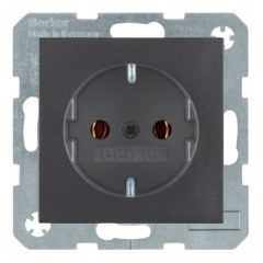  BERKER 41431606 SCHUKO aljzat S/B | Csavarkapcsok | antracit matt