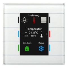   MDT BE-GT20W.02 KNX üveggomb II Smart | Alapértelmezett | üveg fehér