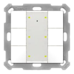   MDT BE-TA55P6.02 KNX nyomógombos érzékelő Plus UP v2 | 6-szoros | tiszta fehér matt