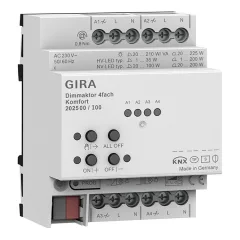 GIRA 202500 KNX dimmaktor | 4-csatornás, Komfort