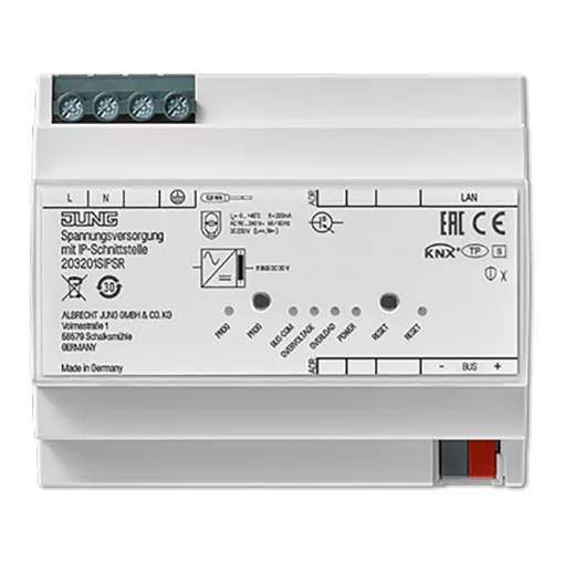 JUNG 203201SIPSR KNX busztápegység | 320 mA, IP-interfész