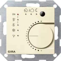   GIRA 210001 KNX folyamatos szabályozó System 55 | 4-csatornás, nyomógomb interfésszel | krémfehér fényes