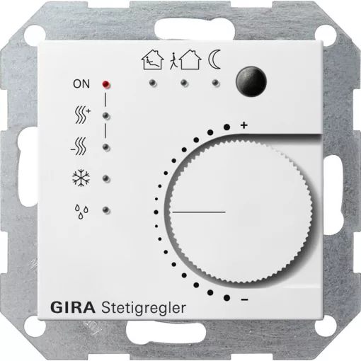 GIRA 210003 KNX folyamatos szabályozó System 55 | 4-csatornás, nyomógomb interfésszel | tiszta fehér fényes