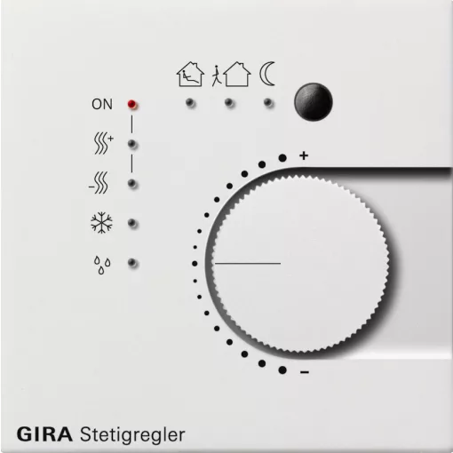 GIRA 2100112 KNX folyamatos szabályozó System Fläche | 4-csatornás, nyomógomb-interfésszel | tiszta fehér fényes