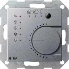   GIRA 210026 KNX folyamatos szabályozó System 55 | 4-csatornás, nyomógomb-interfésszel | alumínium színű