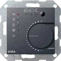  GIRA 210028 KNX folyamatos szabályzó System 55 | 4-csatornás, nyomógomb interfésszel | antracit