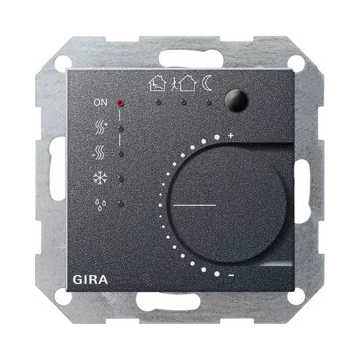GIRA 210028 KNX folyamatos szabályzó System 55 | 4-csatornás, nyomógomb interfésszel | antracit