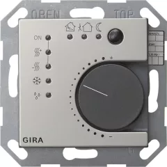   GIRA 2100600 KNX folyamatos szabályozó System 55 | 4-csatornás, nyomógomb interfésszel | nemesacél
