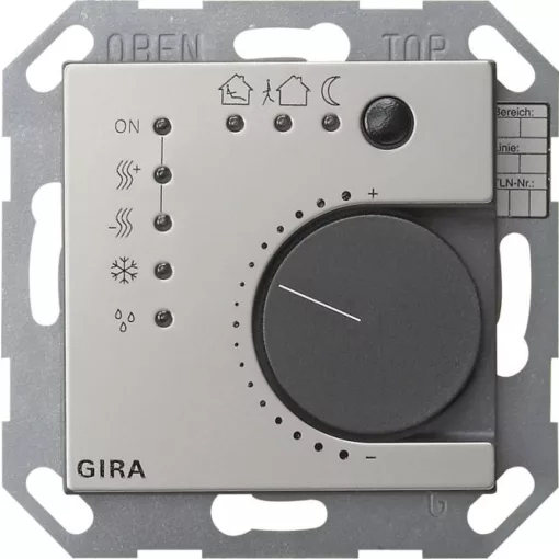 GIRA 2100600 KNX folyamatos szabályozó System 55 | 4-csatornás, nyomógomb interfésszel | nemesacél