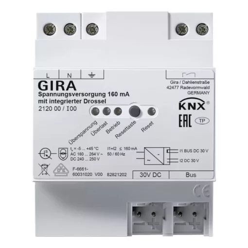GIRA 212000 KNX busztápegység | 160 mA