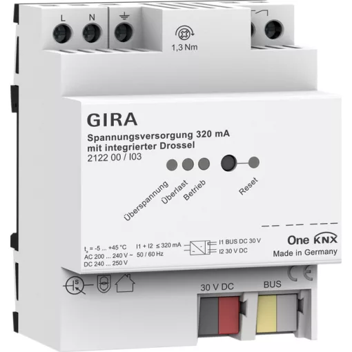GIRA 212200 KNX busztápegység | 320 mA
