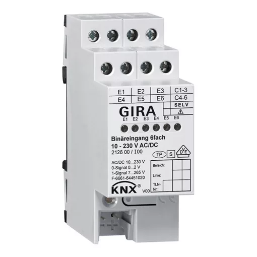 GIRA 212600 KNX bináris bemenet 10-230 V | 6-csatornás