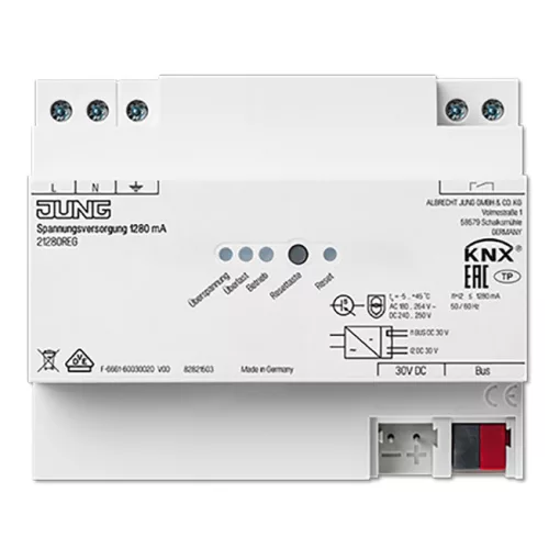 JUNG 21280REG KNX buszfeszültség-tápegység | 1280 mA