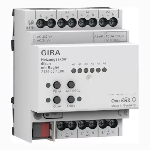 GIRA 213900 KNX fűtésaktor GIRA One-hoz | 6-csatornás