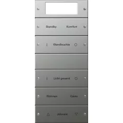   GIRA 2145602 TS3 billenőkészlet feliratozó szolgáltatáshoz System 55 | 5-szörös (2+3), Plus | nemesacél