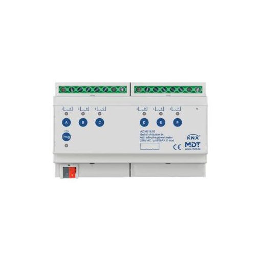 MDT AZI-0616.03 KNX ipari kapcsolóaktor TrueRMS v3-mal | 6-szoros
