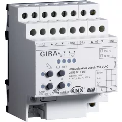 GIRA 215200 KNX redőnyaktor 230 V AC | 2-csatornás, Plus