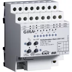GIRA 216000 KNX redőnyaktor 230 V AC | 4-csatornás