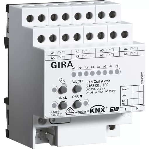 GIRA 216300 KNX Fan-Coil-Aktor | 6-csatornás