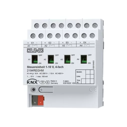 JUNG 2194REGHM KNX dimmaktor 1-10 V | 4-csatornás