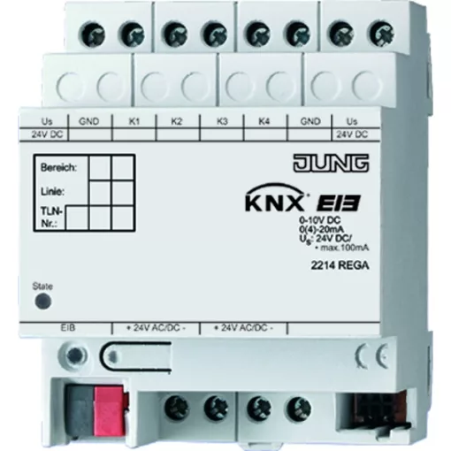 JUNG 2214REGA KNX analóg bemenet | 4-csatornás, alapmodul