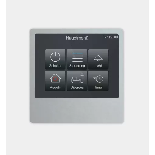 ARCUS-EDS 22413103 KNX érintőkijelző | IR-hőmérséklet-érzékelővel | alumínium homokfúvott | 3,5 hüvelyk