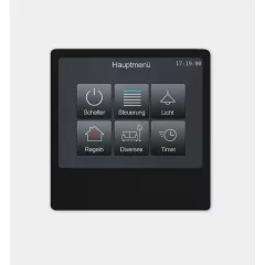  ARCUS-EDS 22413104 KNX érintőkijelző | IR-hőmérsékletérzékelővel | alumínium homokfúvott fekete | 3,5 hüvelyk