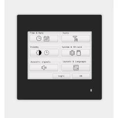   ARCUS-EDS 22413204 KNX Touch Display | IR-hőmérsékletérzékelővel | fekete | 3,5 hüvelyk