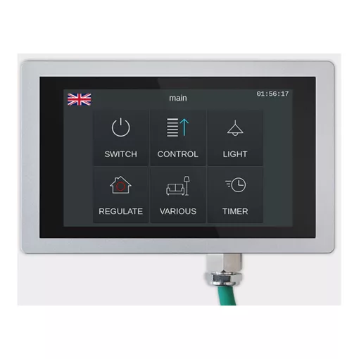 ARCUS-EDS 22414065 KNX Touch Display IP65 | integrált termosztátszabályozóval | alumínium | 4,3 hüvelyk