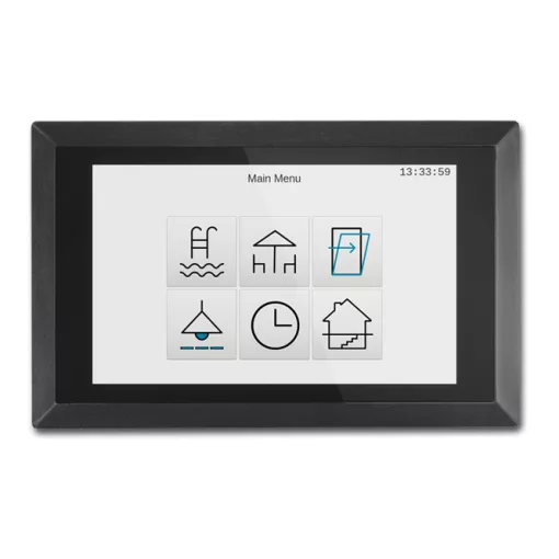 ARCUS-EDS 22414104 KNX érintőkijelző | integrált termosztáttal | alumínium fekete | 4,3 colos
