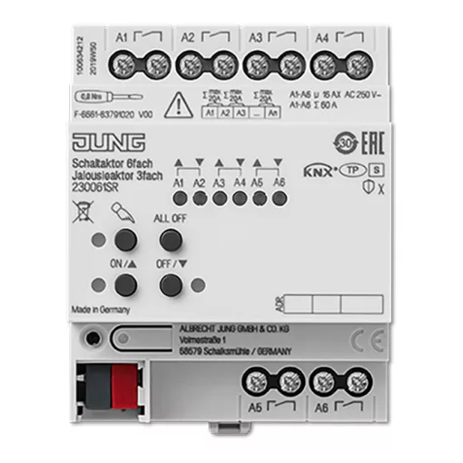 JUNG 230061SR KNX univerzális aktor | 6 kimenetes